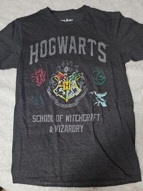 Warner Bros. Hogwarts Crest Kids T-Shirt - Charcoal Gray